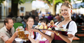 Beer garden restaurant - beer and snacks
